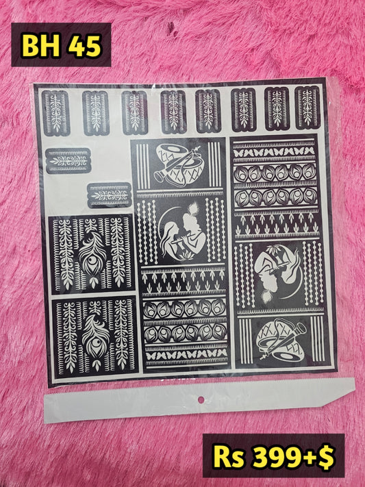 Bridal BH45 Mehindi Sticker (Only Sticker)