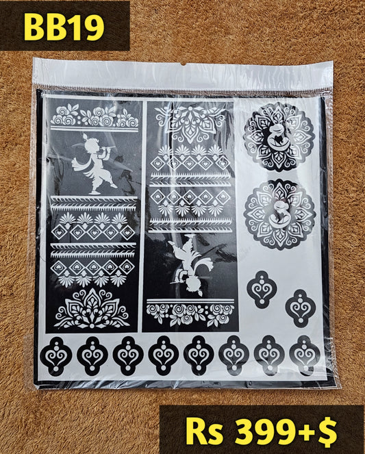 Baby Shower BB19 Mehindi Sticker (Only Sticker)