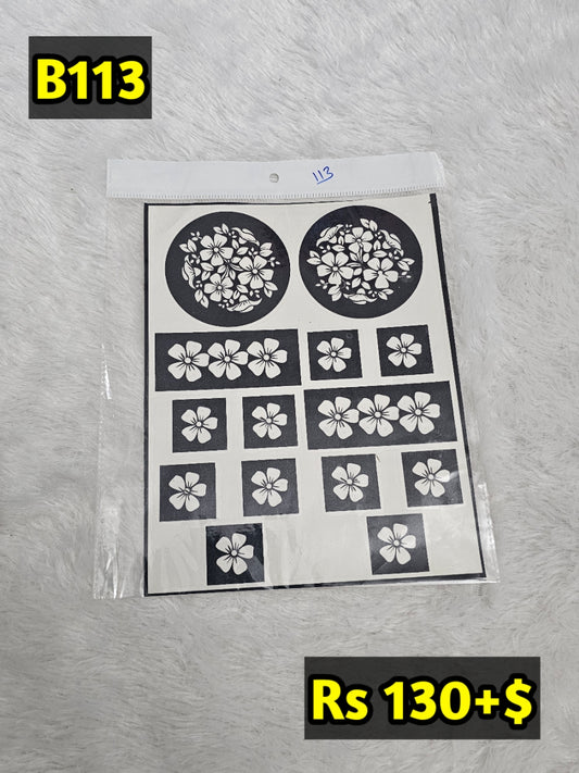 Semi Bridal B113 Mehindi Sticker (Only Sticker)