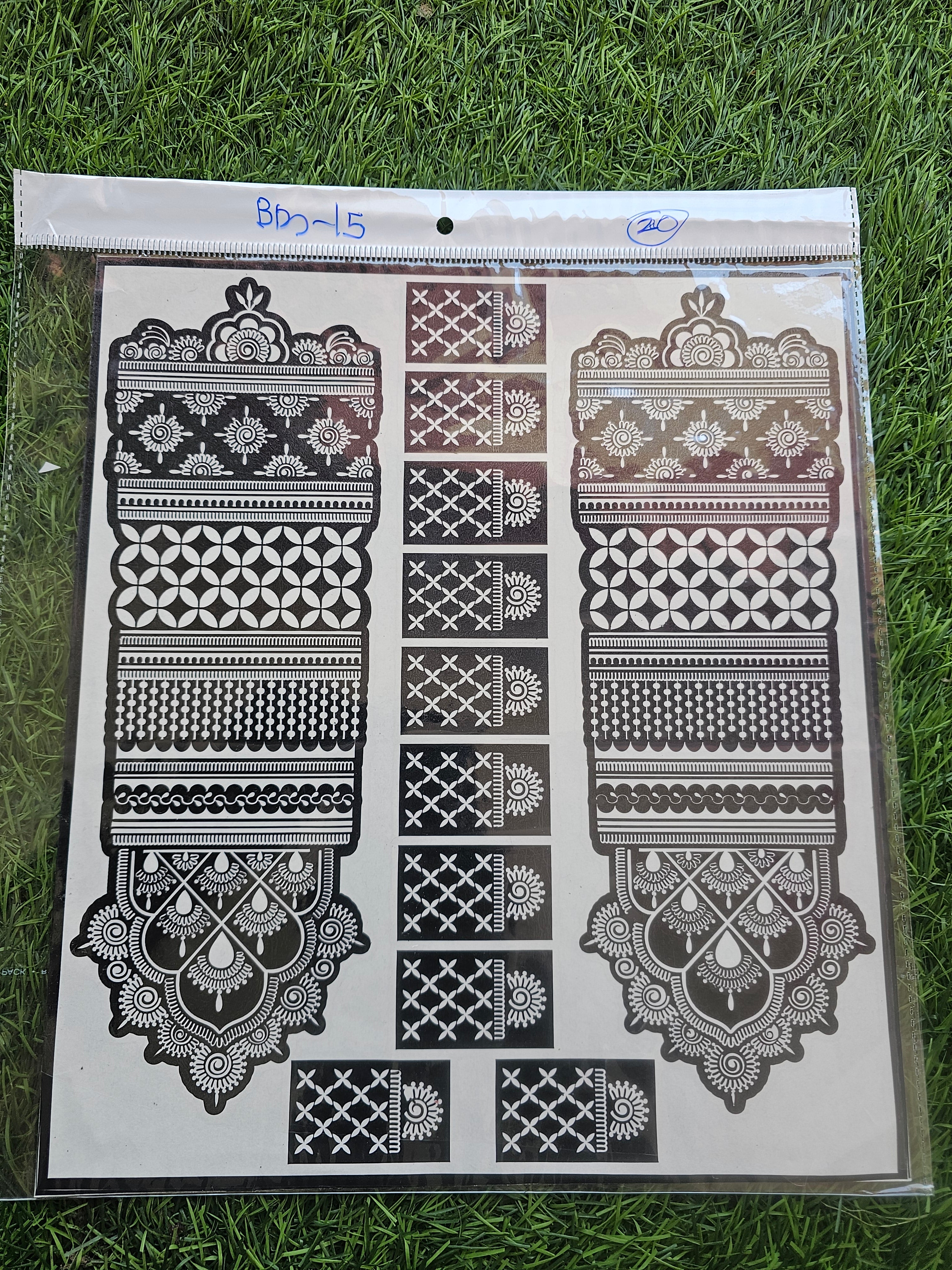 Bridal BM15 Mehindi Sticker (Only Sticker)