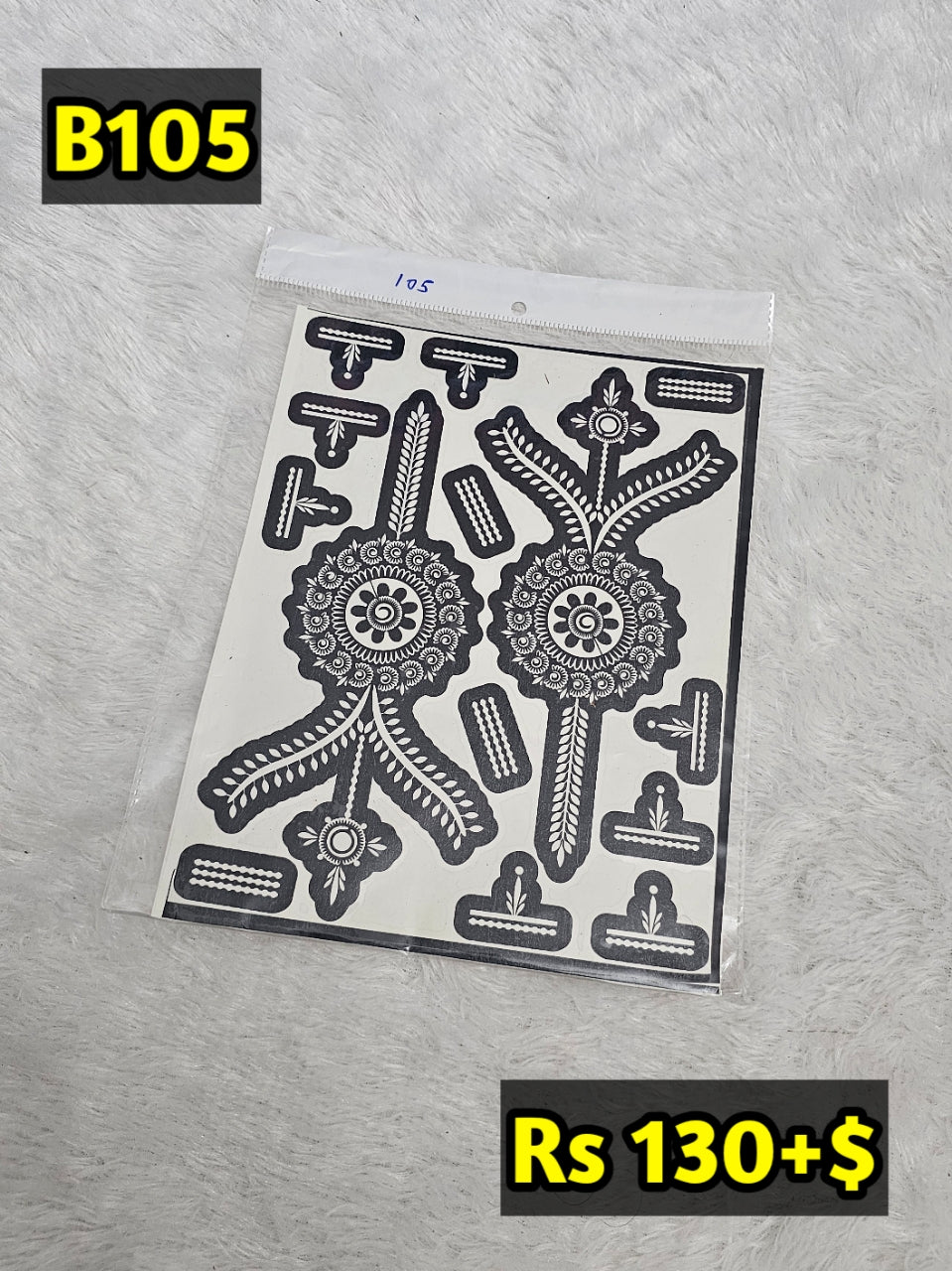 Semi Bridal B105 Mehindi Sticker (Only Sticker)