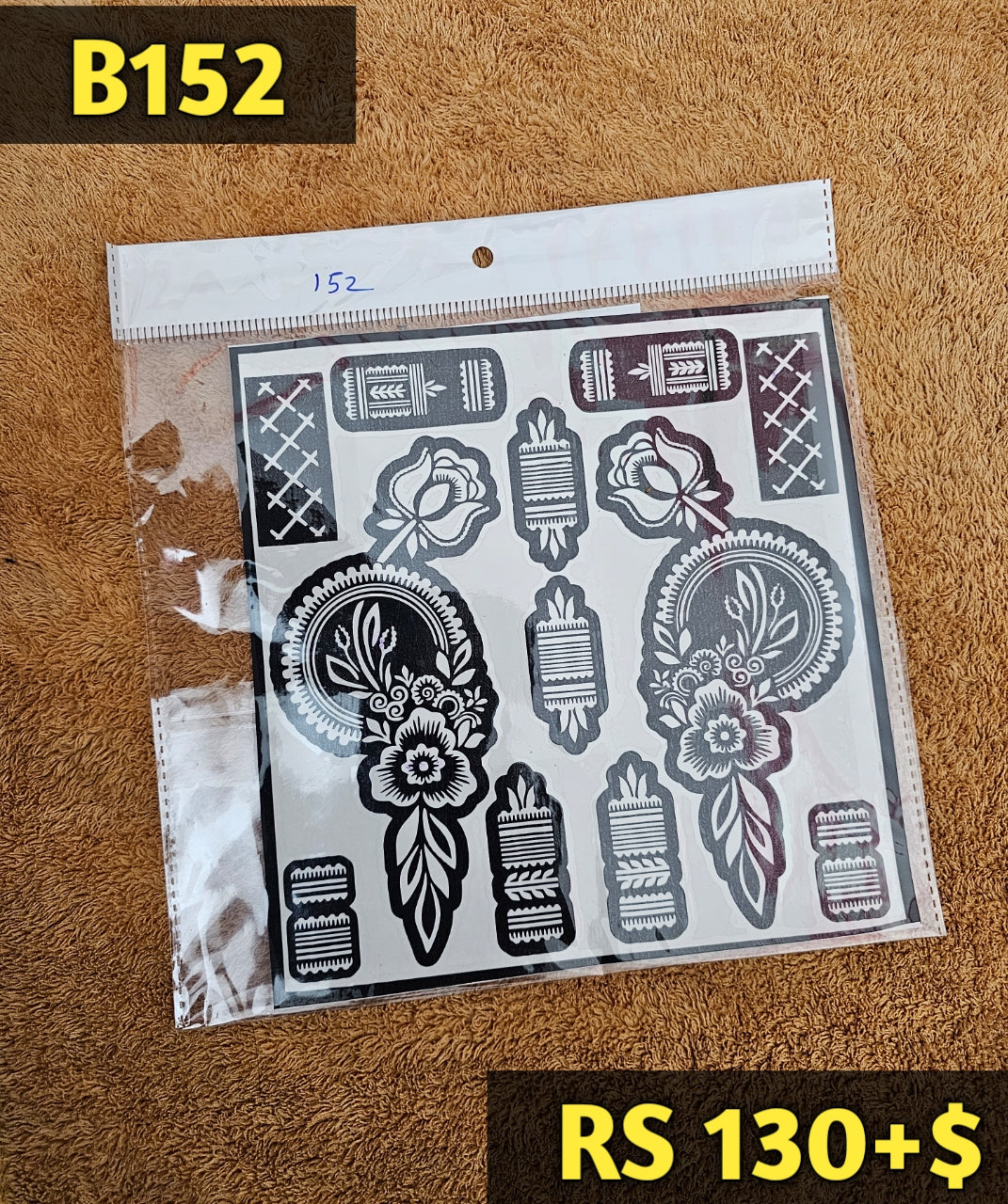 Semi Bridal B152 Mehindi Sticker (Only Sticker) – Iyak Sticker
