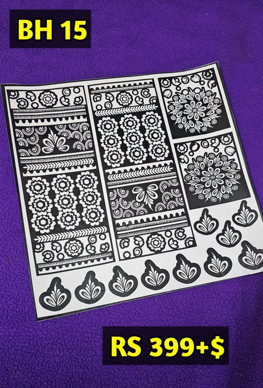 Bridal BH15 Mehindi Sticker (Only Sticker)