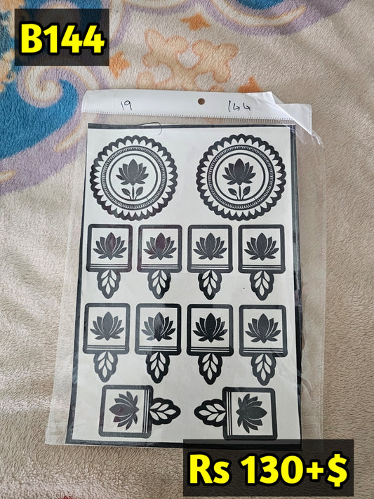 Semi Bridal B144 Mehindi Sticker (Only Sticker)