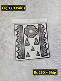 Semi Bridal Leg Mehindi Sticker L7 (Only Sticker)