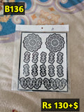 Semi Bridal B136 Mehindi Sticker (Only Sticker)