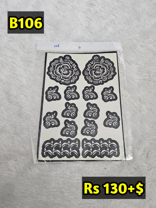 Semi Bridal B106 Mehindi Sticker (Only Sticker)