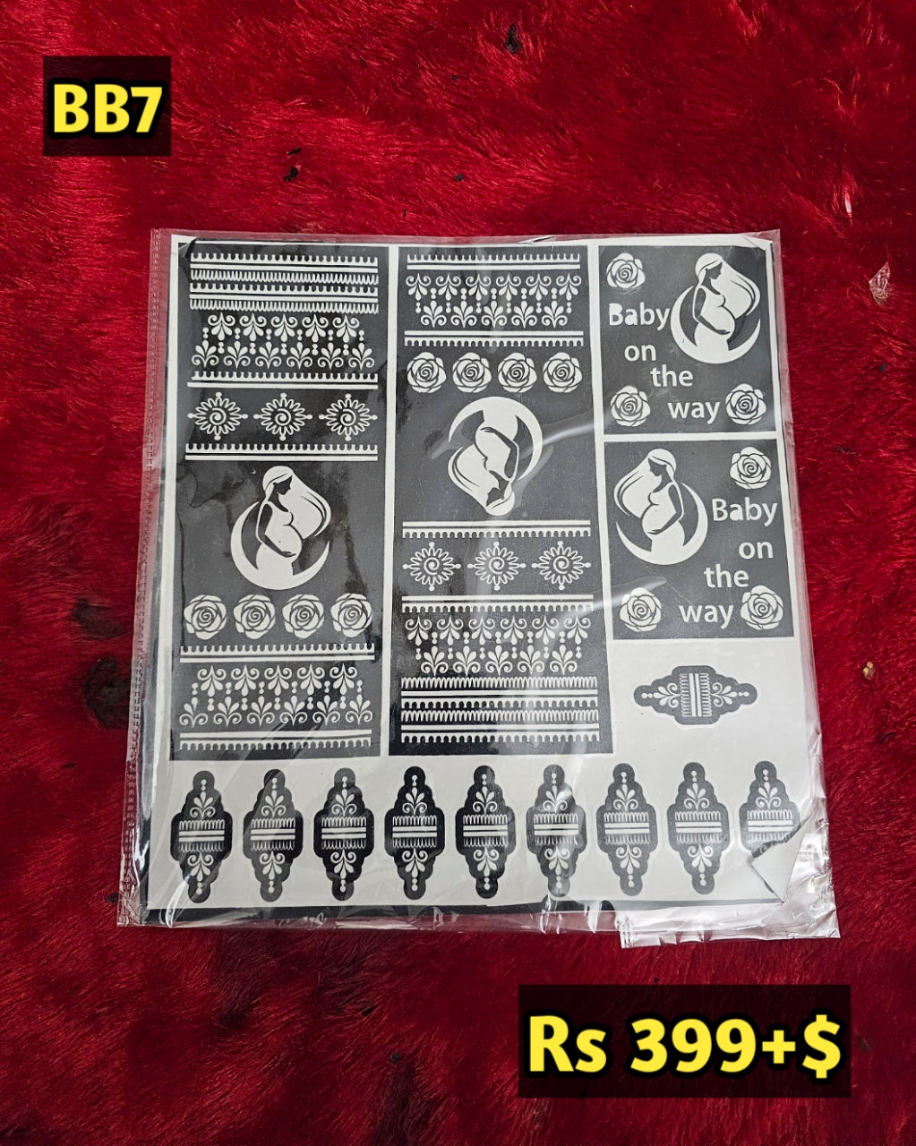 Baby Shower BB7 Mehindi Sticker (Only Sticker)