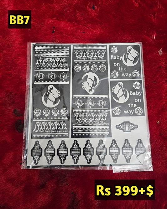 Baby Shower BB7 Mehindi Sticker (Only Sticker)