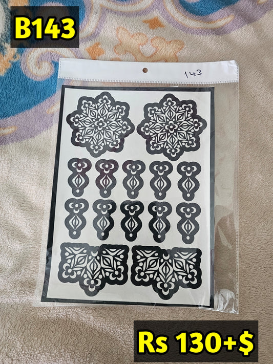 Semi Bridal B143 Mehindi Sticker (Only Sticker)