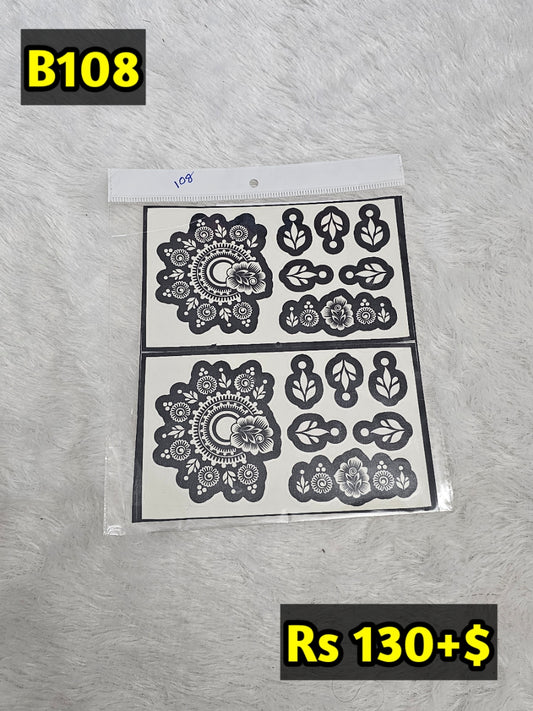 Semi Bridal B108 Mehindi Sticker (Only Sticker)