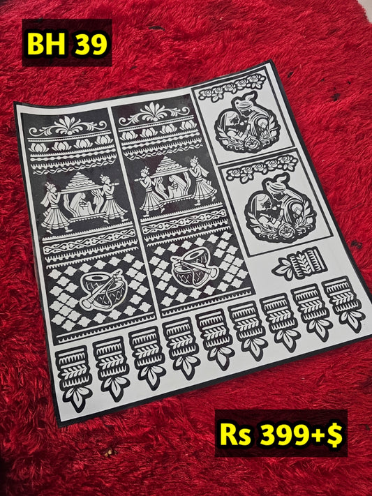 Bridal BH39 Mehindi Sticker (Only Sticker)
