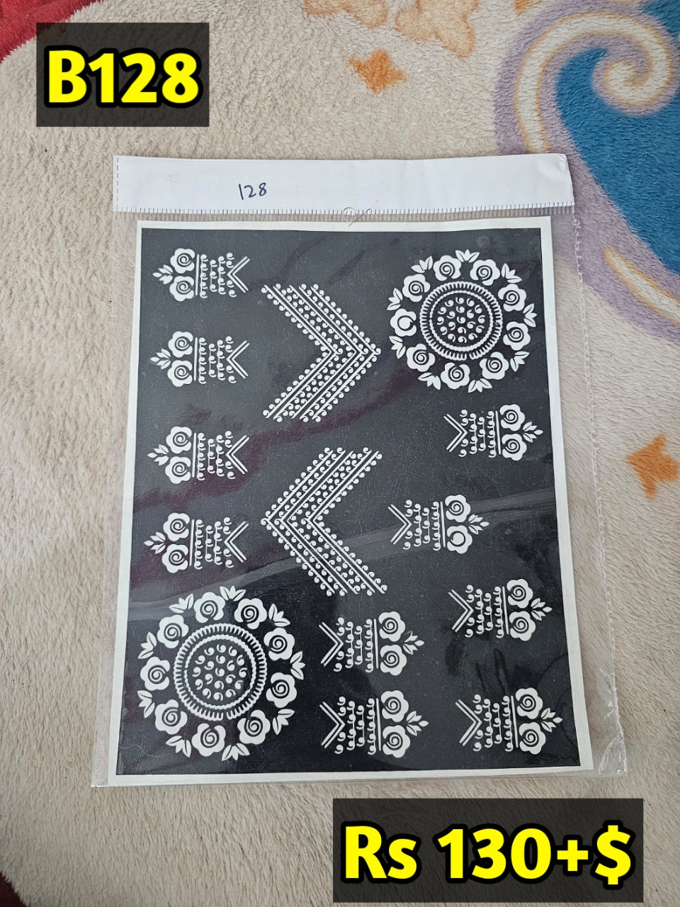 Semi Bridal B128 Mehindi Sticker (Only Sticker)