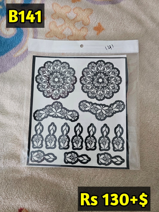 Semi Bridal B141 Mehindi Sticker (Only Sticker)