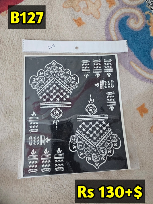 Semi Bridal B127 Mehindi Sticker (Only Sticker)