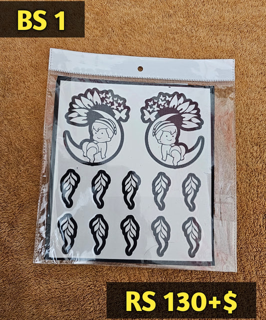 Semi Babyshower BS1 Mehindi Sticker (Only Sticker)