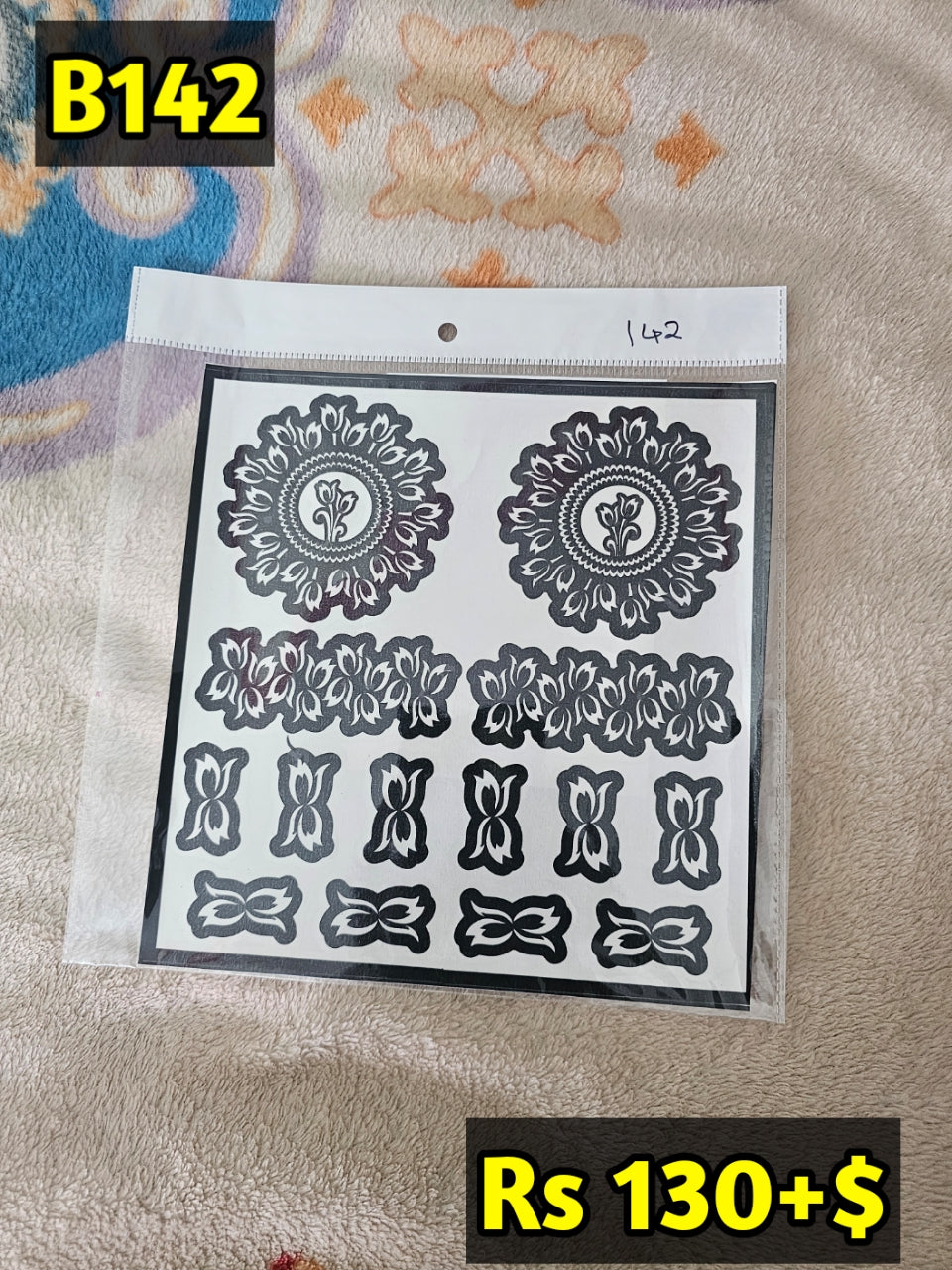 Semi Bridal B142 Mehindi Sticker (Only Sticker)