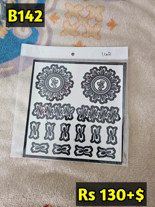 Semi Bridal B142 Mehindi Sticker (Only Sticker)