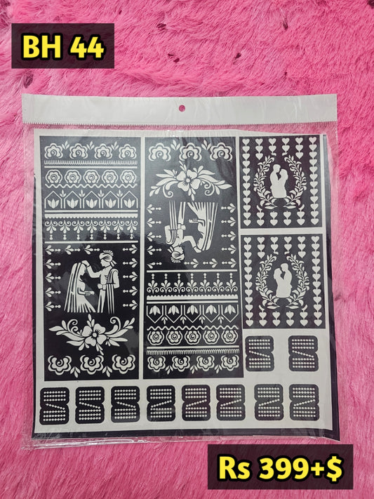 Bridal BH44 Mehindi Sticker (Only Sticker)