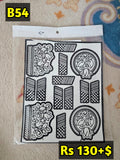 Semi Bridal B54 Mehindi Sticker(Only Sticker)