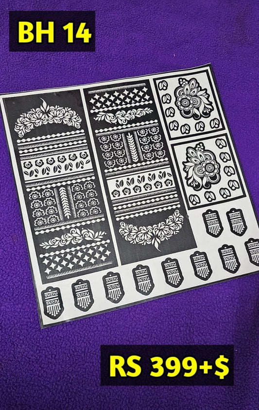 Bridal BH14 Mehindi Sticker (Only Sticker)