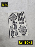 Semi Bridal B96 Mehindi Sticker (Only Sticker)
