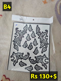 Semi Bridal B4 Mehindi Sticker(Only Sticker)