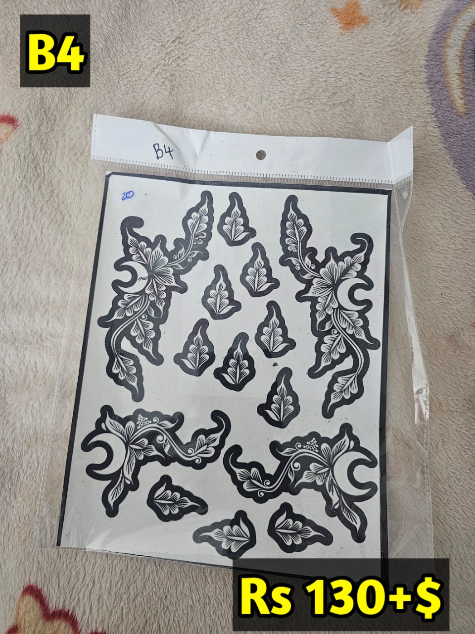 Semi Bridal B4 Mehindi Sticker(Only Sticker)