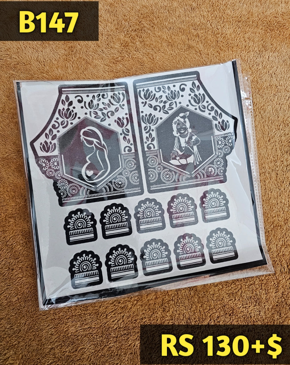 Semi Bridal B147 Mehindi Sticker (Only Sticker)