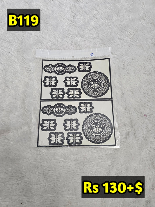 Semi Bridal B119 Mehindi Sticker (Only Sticker)