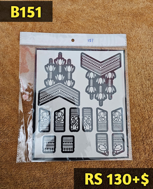 Semi Bridal B151 Mehindi Sticker (Only Sticker)