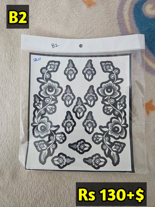 Semi Bridal B2 Mehindi Sticker(Only Sticker)