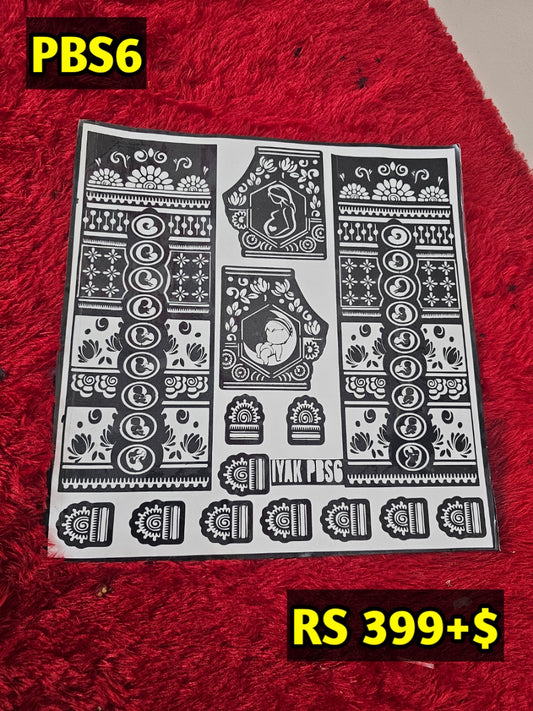 Premium Mehindi Sticker PBS6 Pre book only (Dispatch time within 15 days )