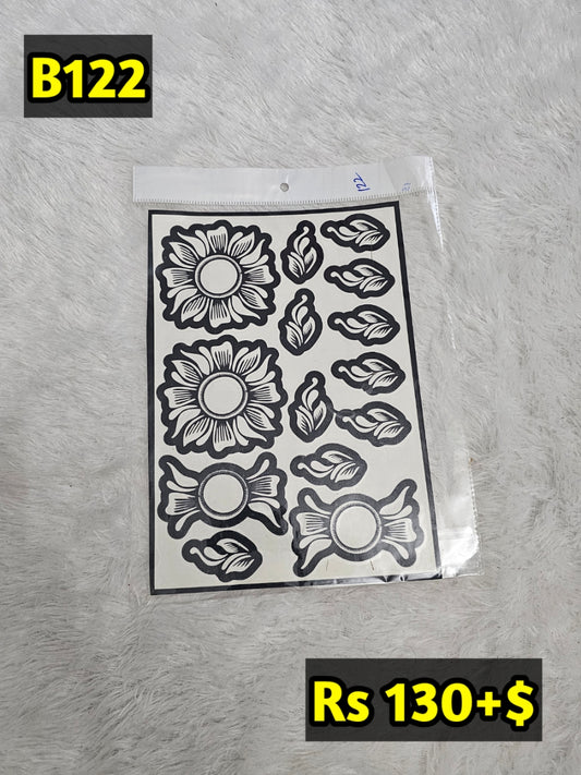Semi Bridal B122 Mehindi Sticker (Only Sticker)