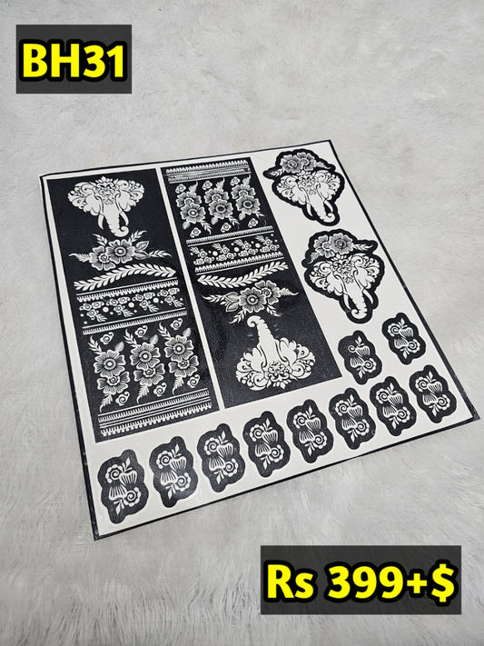 Bridal BH31 Mehindi Sticker (Only Sticker)