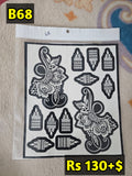 Semi Bridal B68 Mehindi Sticker(Only Sticker)