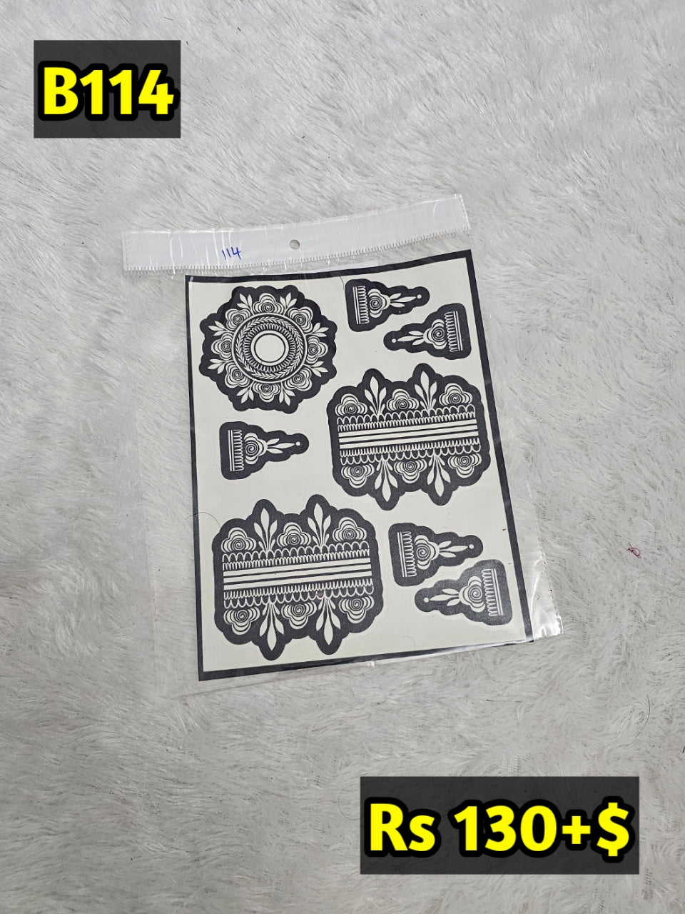Semi Bridal B114 Mehindi Sticker (Only Sticker)