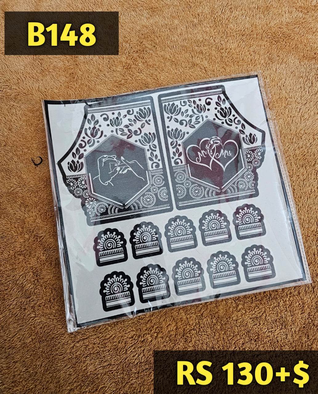 Semi Bridal B148 Mehindi Sticker (Only Sticker)