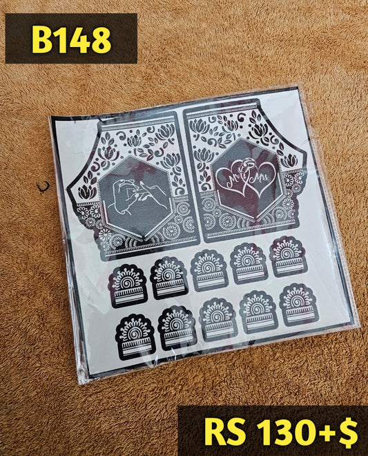 Semi Bridal B148 Mehindi Sticker (Only Sticker)