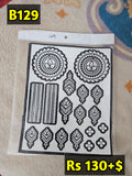 Semi Bridal B129 Mehindi Sticker (Only Sticker)