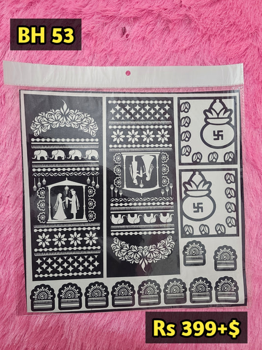 Bridal BH53 Mehindi Sticker (Only Sticker)