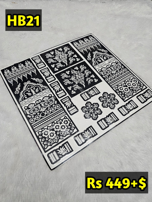 Heavy Bridal HB21 Mehindi Sticker (Only Sticker)