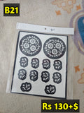 Semi Bridal B21 Mehindi Sticker(Only Sticker)