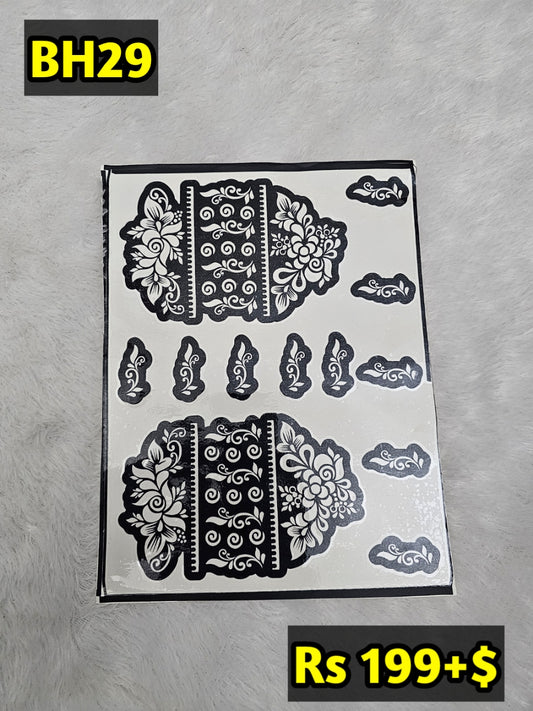 Bridal BH29 Mehindi Sticker (Only Sticker)