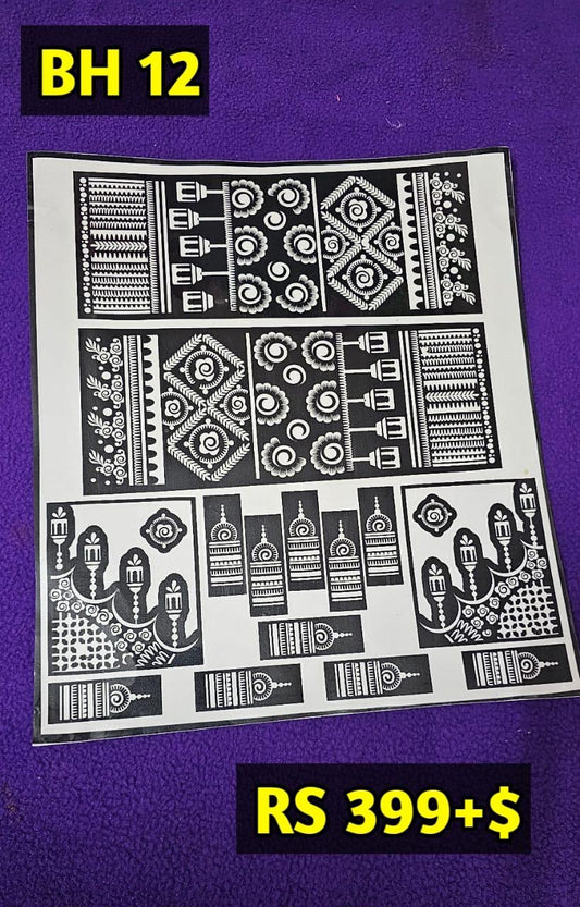 Bridal BH12 Mehindi Sticker (Only Sticker)