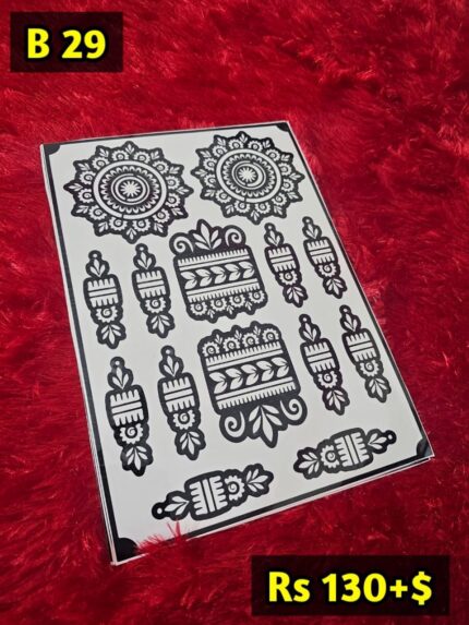 Semi Bridal B29 Mehindi Sticker